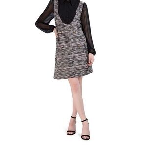 JULIA JORDAN Long Sleeve Tweed Minidress